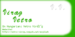 virag vetro business card